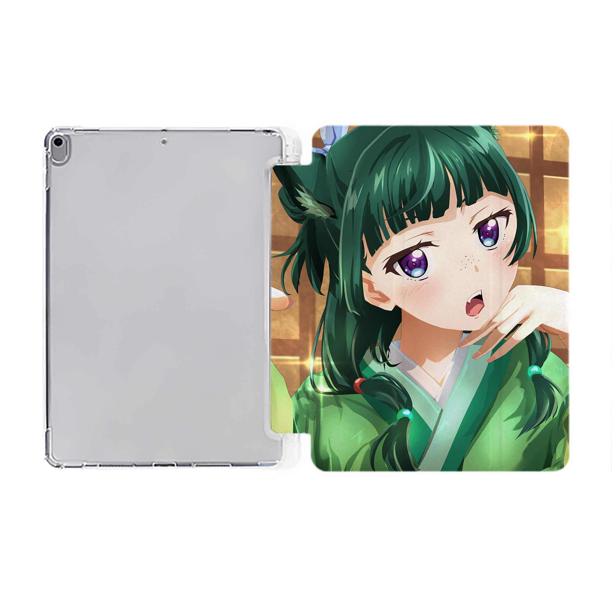 （画像用） 薬屋のひとりごと The Apothecary Diaries IPad ケース ペン収納付き 三つ折りスタンド PUレザー×シリコン 対応機種9.5/10.5/10.9インチ